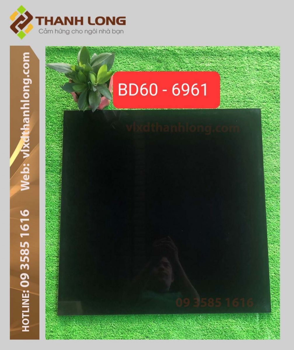 (60x60) Đá Bóng Đen Trơn (1t = 4v = 1.44m2)